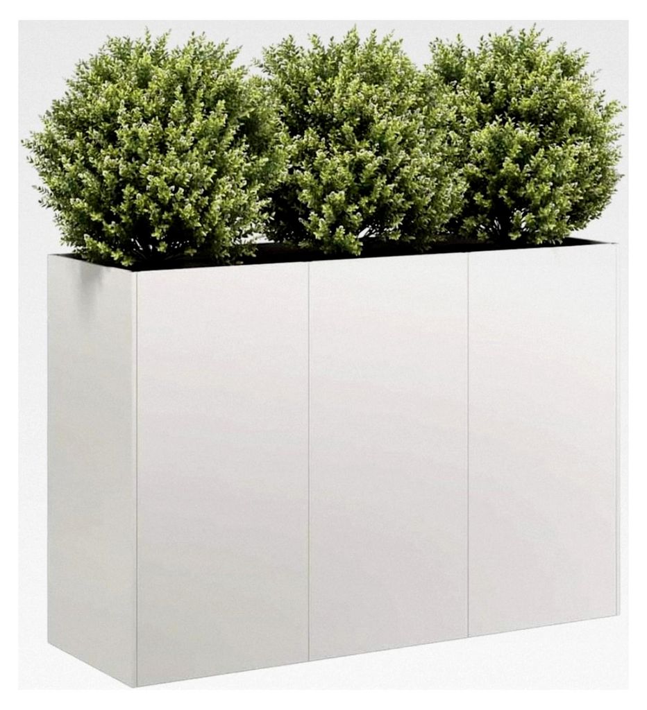 Blumenkasten, 120 x 40 x 80 cm, Edelstahl, Hochbeet, Pflanzgefäß für Blumen, Sukkulenten, Terrasse, Patio, Balkon