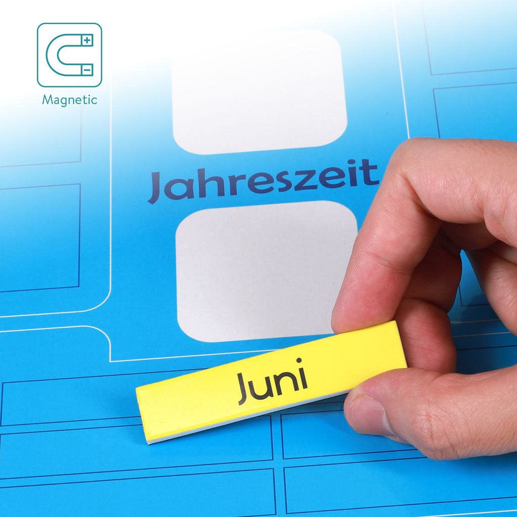 Navaris Kalender Tafel für Kinder - Lerntafel Jahreszeiten Produktbild 2