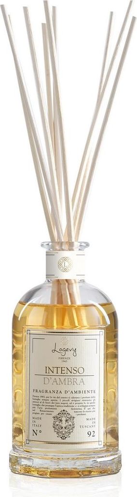 Logevy – Raumduft – Intenso D'ambra – 500 ml – Umhüllende Noten von Amber und Weihrauch