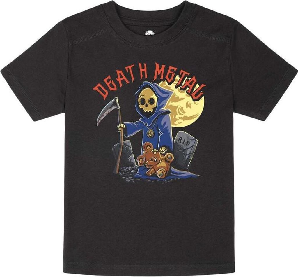 Metal-Kids T-Shirt Uni Death Metal schwarz 140