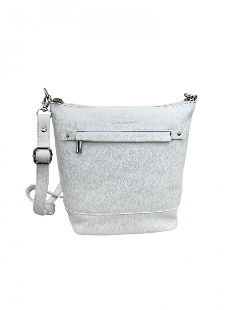 C7022 Cinino Ledertasche Umhängetasche Weiß