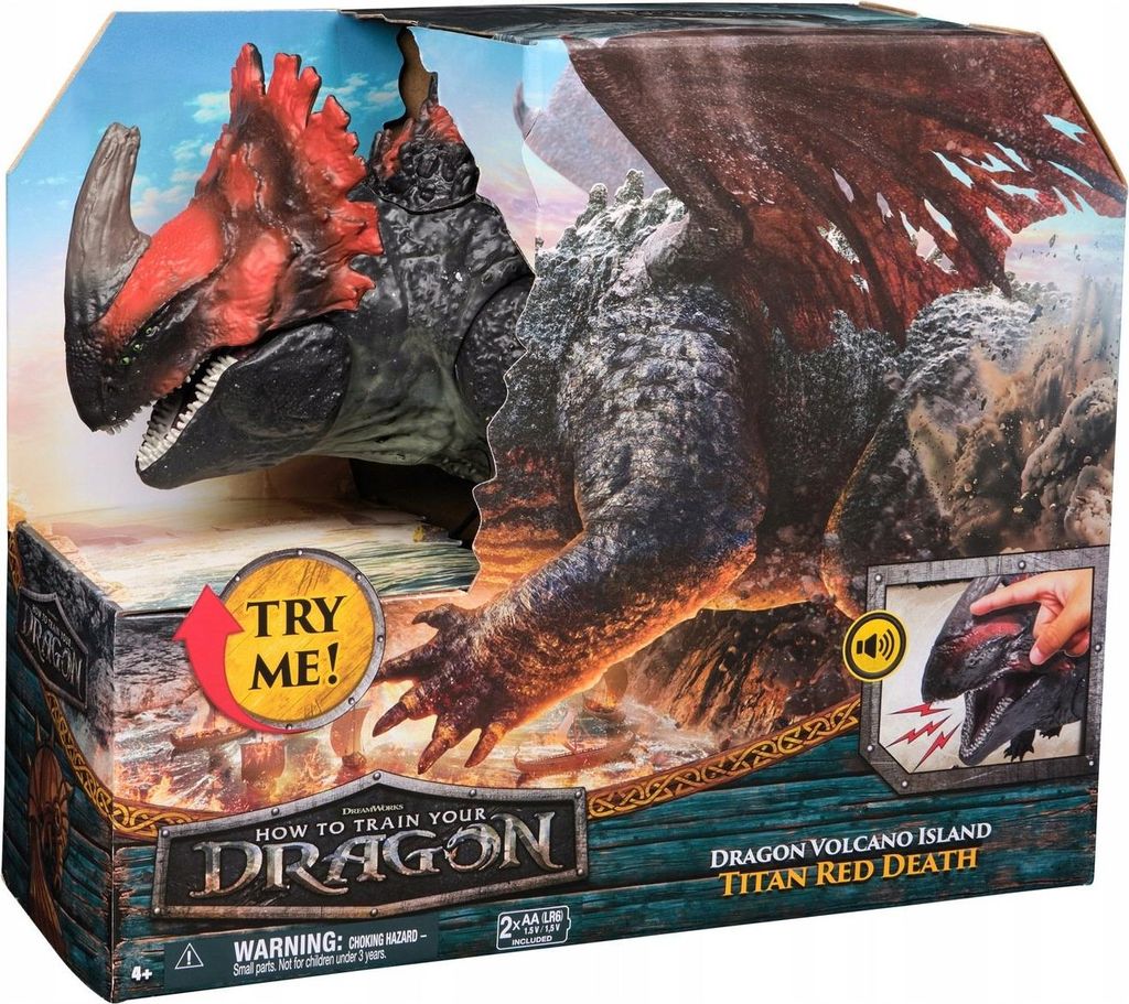 DreamWorks Dragons DWD FGR Movie Titan Red Death INTL GML, Immagine del prodotto 