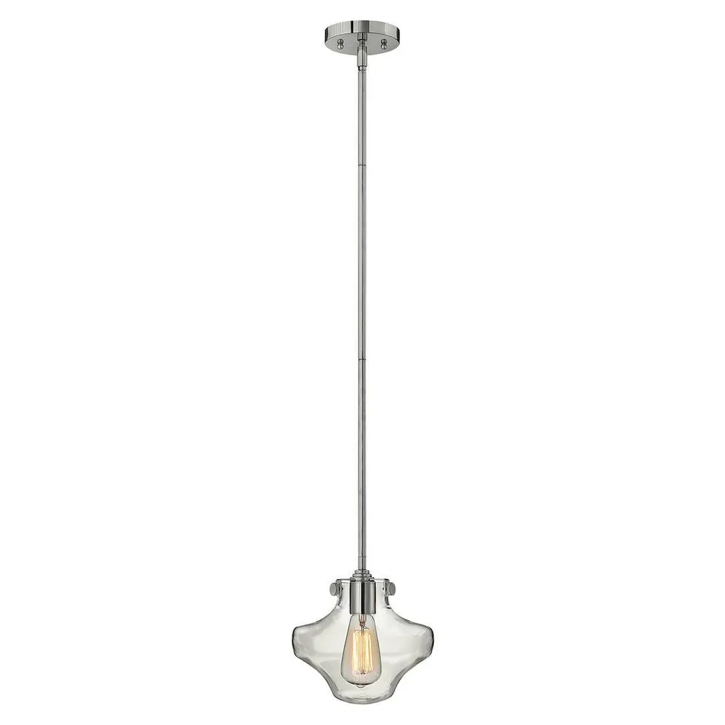 Suspension Congress Métal Chromé 22cm E27 100W Luminaire Intérieur Robuste