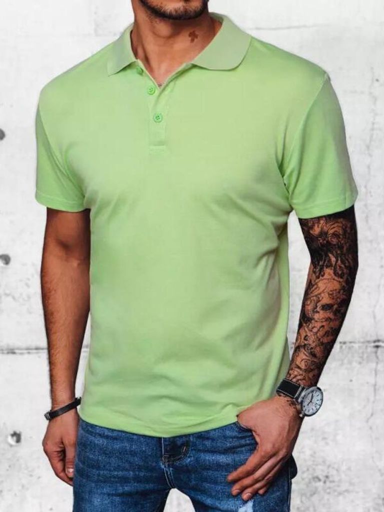 Dstreet Herren-T-Shirt mit Kragen Kechok grün XXL Produktbild 