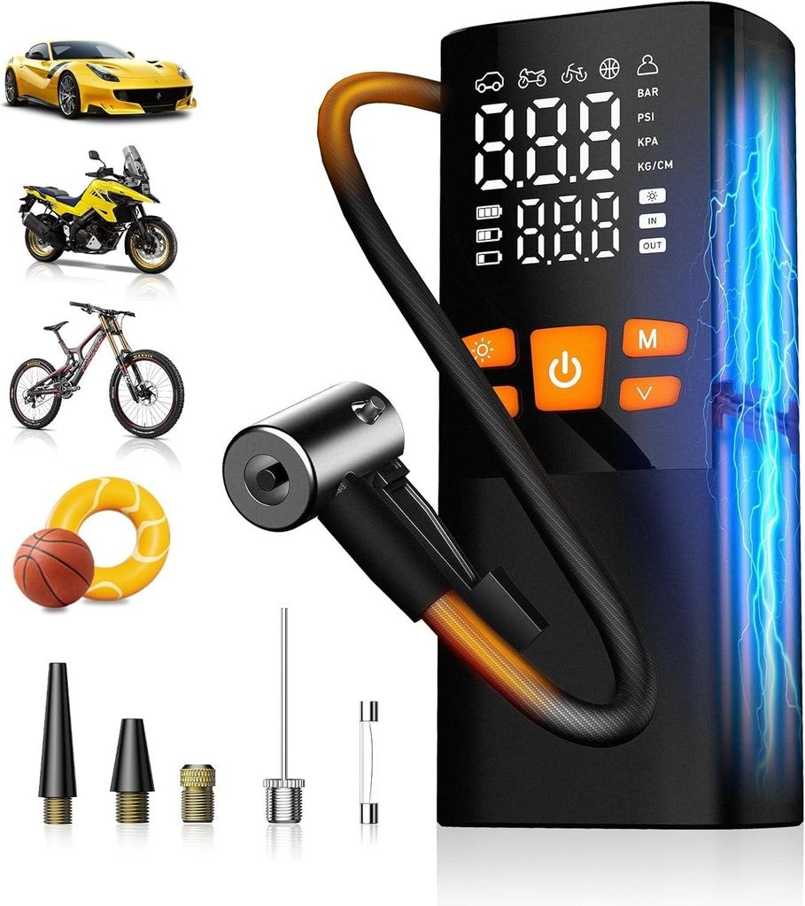Elektrische Luftpumpe 150PSI, Tragbarer Luftpumpe mit Produktbild 