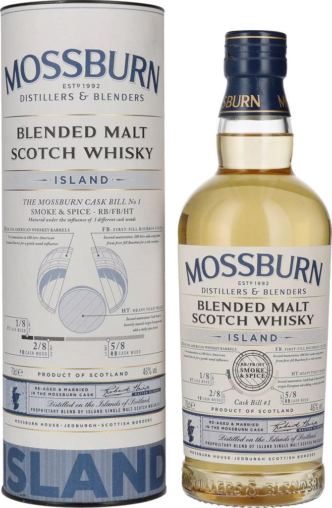 Mossburn Cask No.1 Smoke&Spice Island Blended Malt Scotch Produktbild 