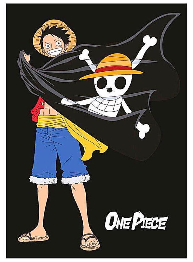 One Piece Fleecedecke Kinder Kuscheldecke Wohndecke 100 x Produktbild 