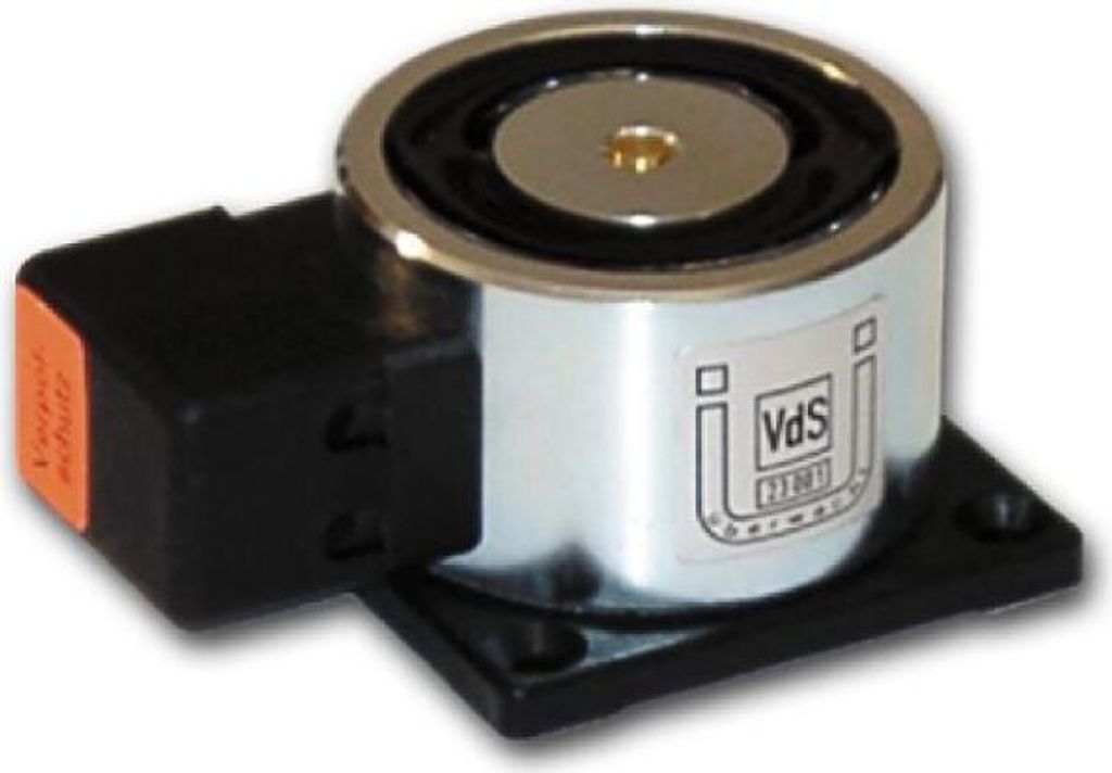 Haftmagnet mit Befestigungsplatte u. Anschlussklemme, Gr. 05, Stahl verzinkt
