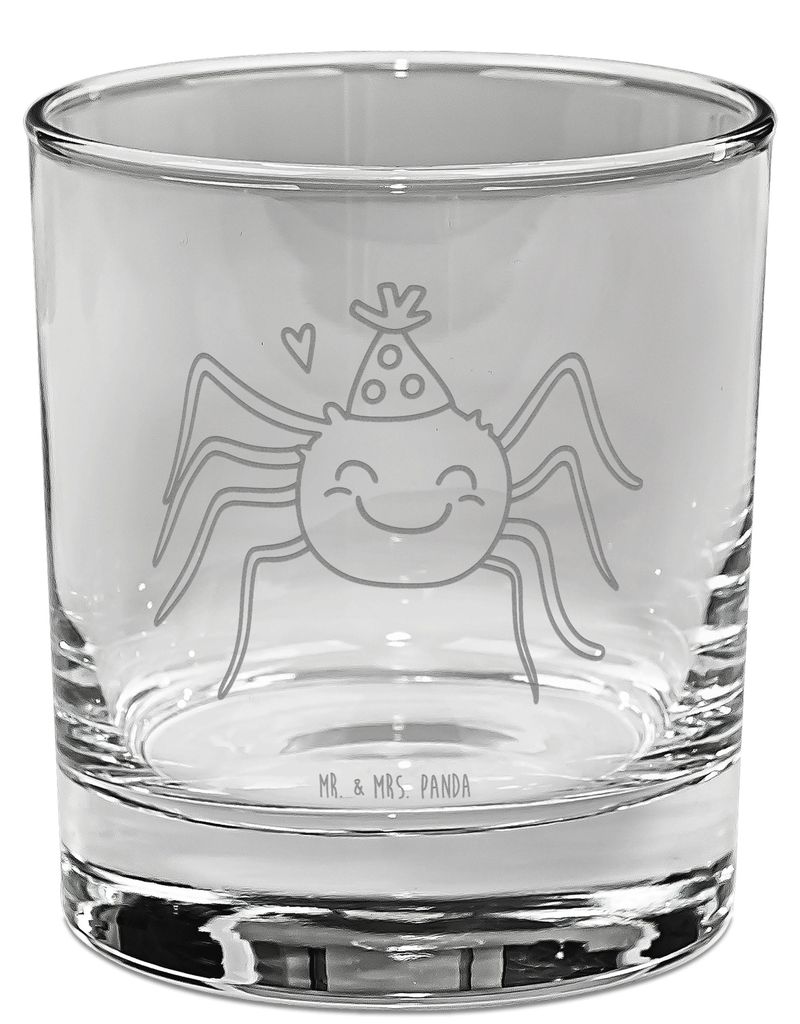 Mr. & Mrs. Panda gravur glas Spinne Agathe Party - Transparent - Geschenk, Ballonglas, Tumbler, Selbstliebe, Motivation, Gin, Glück, Cocktailglas,...