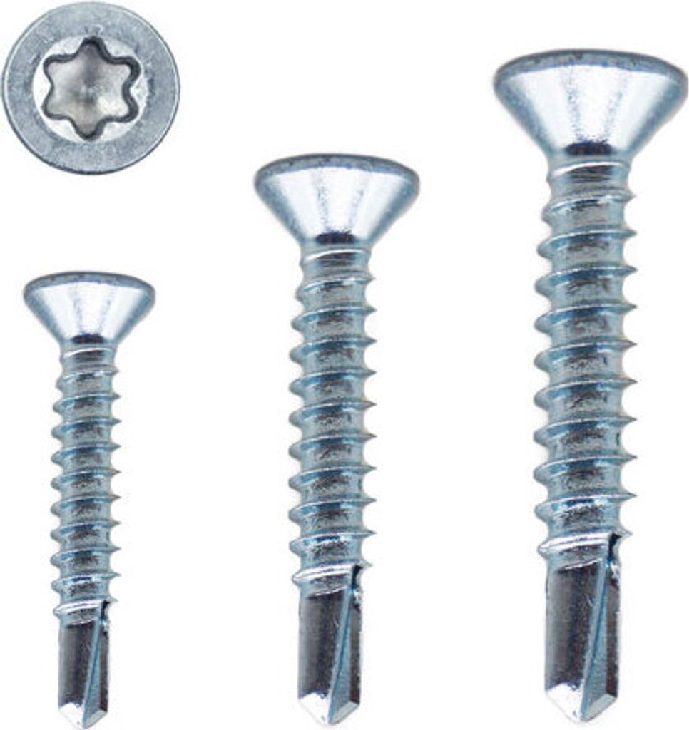 Bohrschrauben 7504 P - Stahl verzinkt Senkkopf Torx (Ø 3,9 x 13mm - 25 Stk.)