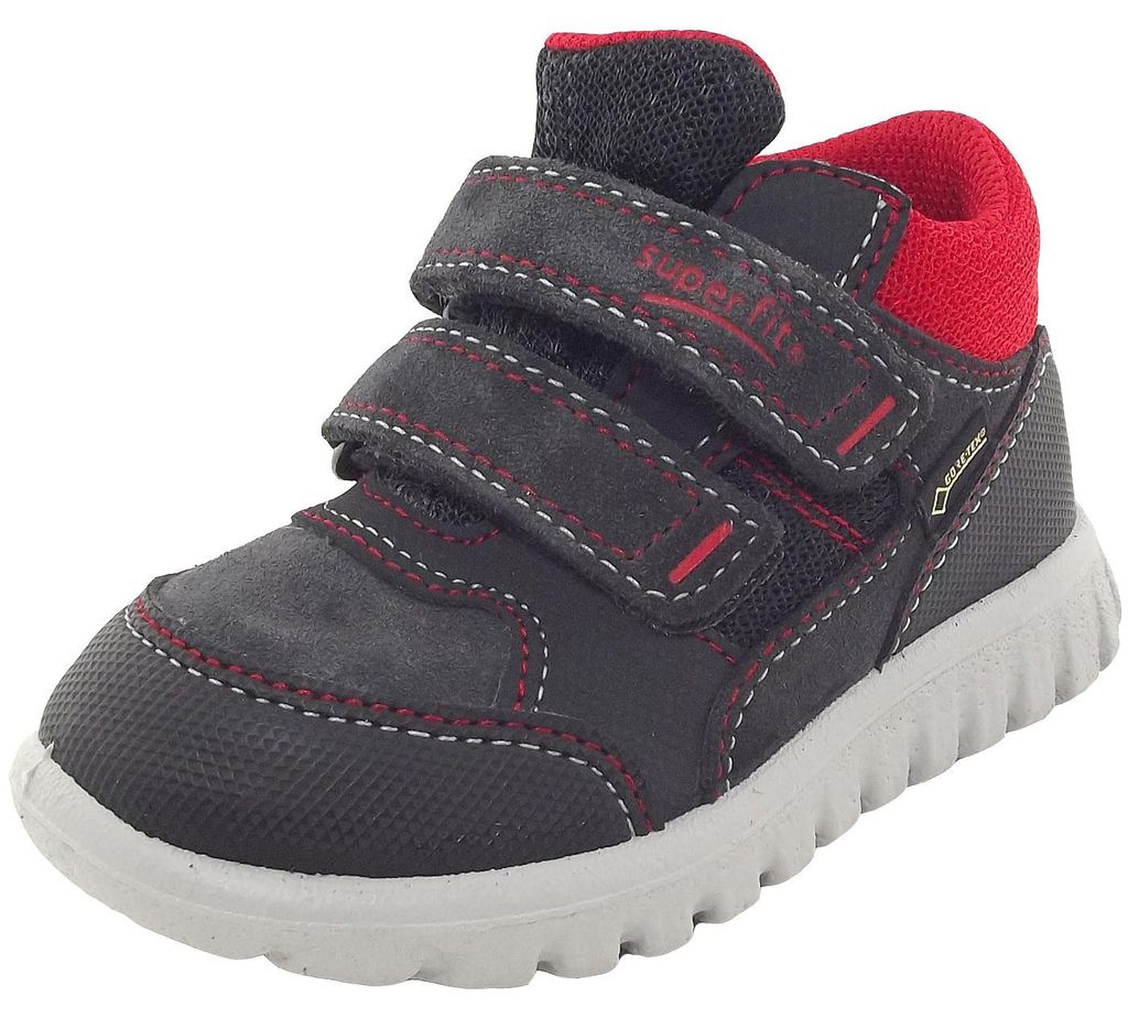 Superfit Gore-Tex Sport7 Mini Kinder Sneaker dunkelgrau/rot, 3-00193-20