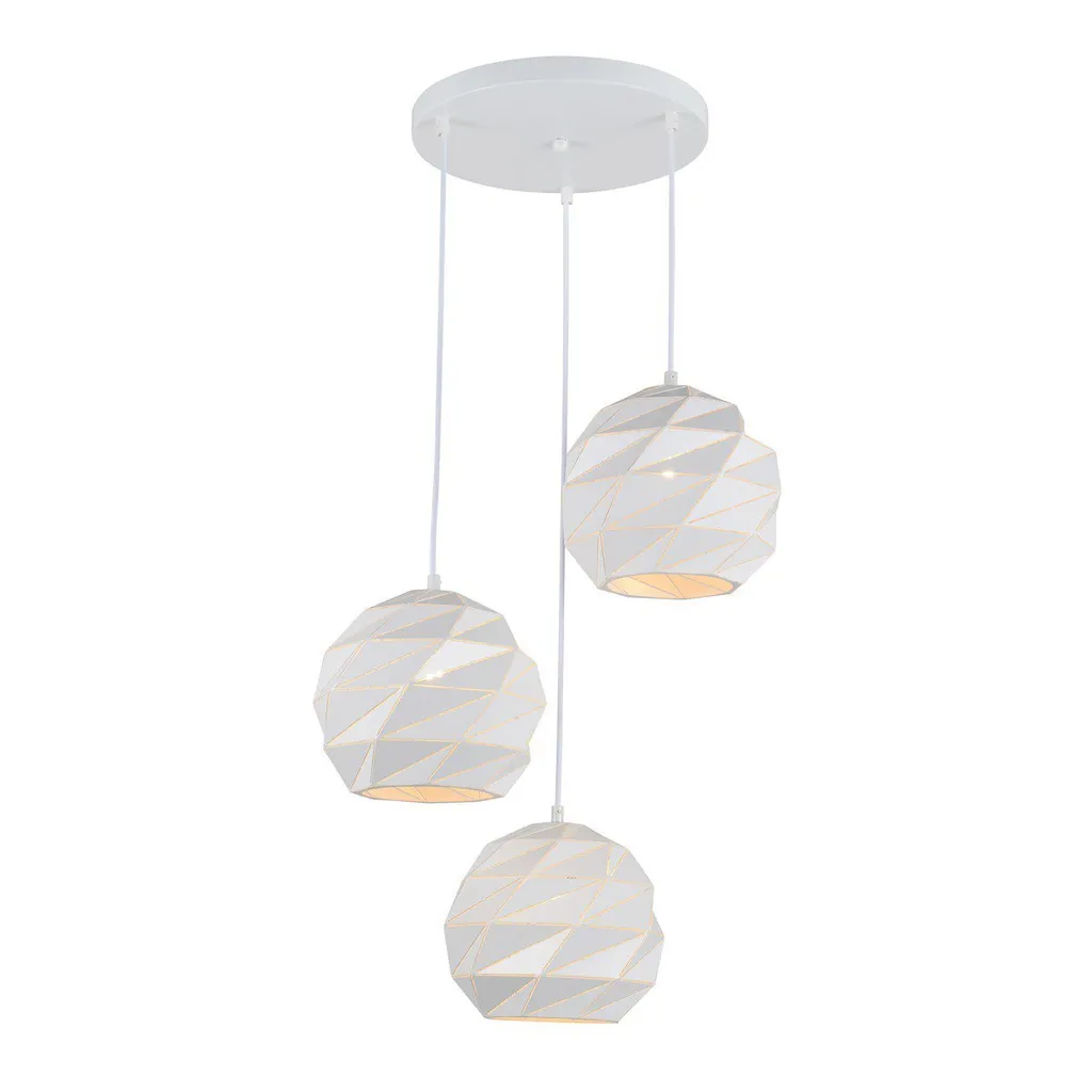 Lampada Sospensione Italux Palermo PND-2424-3S-WH Bianca Modern