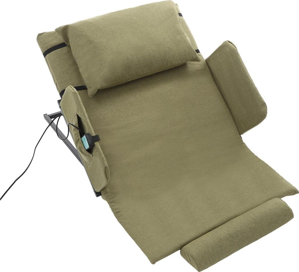 Bett-Rückenlehne - Elektrisch verstellbar - Kabelgebundene Fernbedienung - DC‐Motor 50 W 90–240 V - Tragkraft 300 kg - 120×73 cm - Grün
