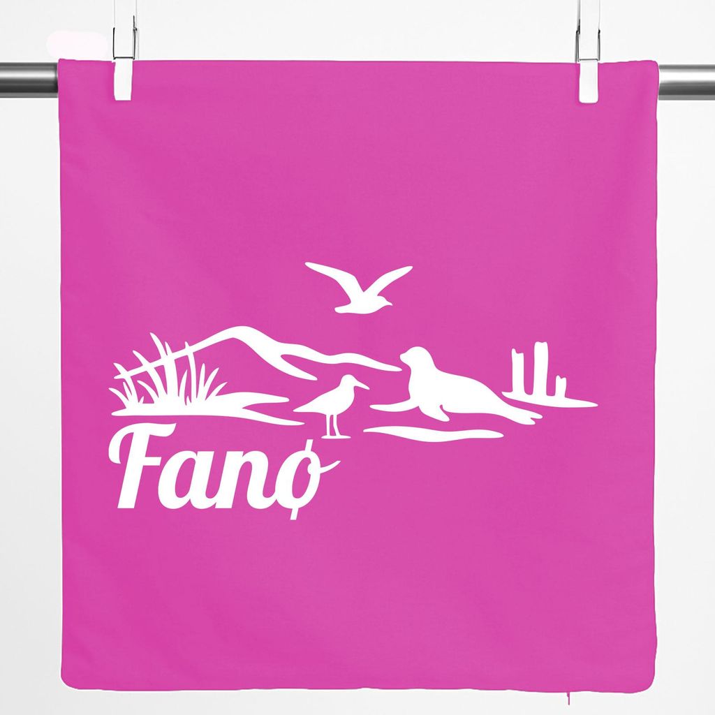 Huuraa Kissenbezug Fanø Dänemark 40x40cm Fuchsia Baumwolle Dekokissenbezug Geschenkidee