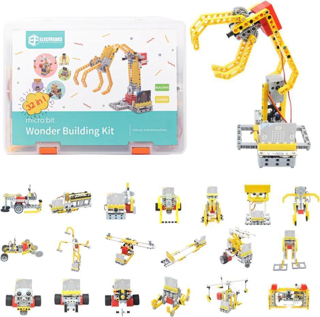 ELECFREAKS micro:bit Wonder Building Kit 32 IN 1, 400+ Bausteine, ohne micro:bit board