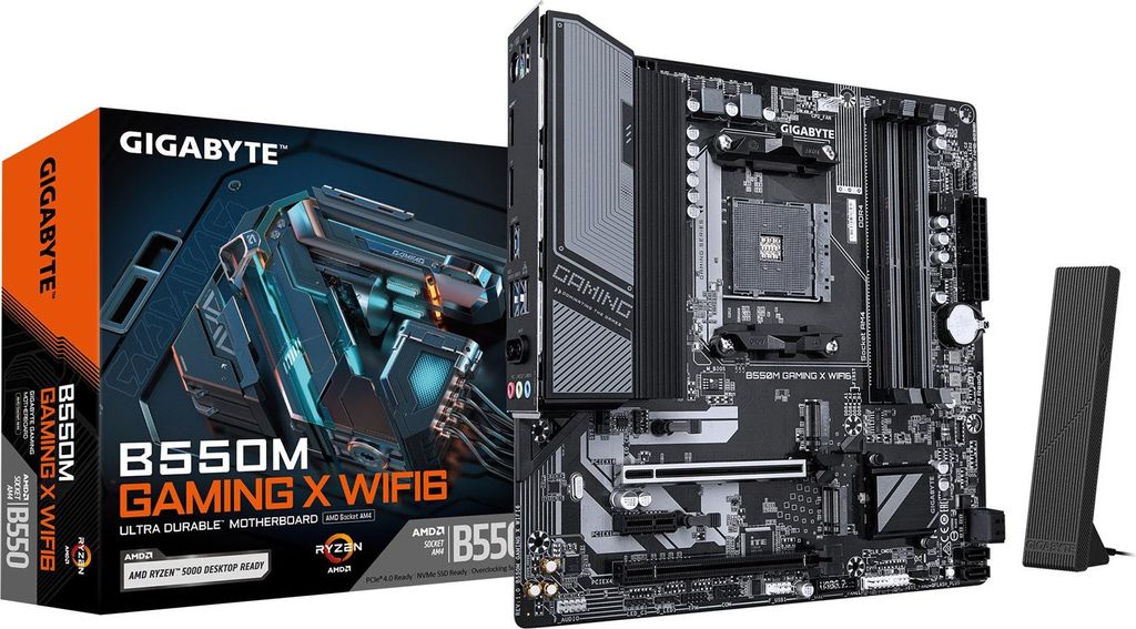 Gigabyte B550 AMD AM4 Micro-ATX-Mainboard B550M Gaming X Produktbild 