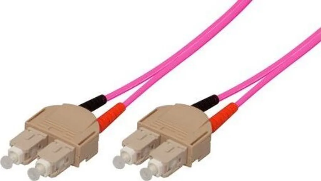 Cordon de brassage optique 25m OM4 SC duplex pour baie informatique