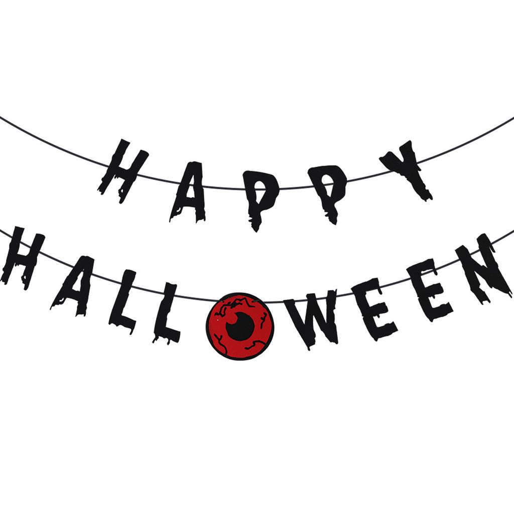 1 Set Halloween Banner wasserdicht glatt, um feine Textur Fade-resistente Mehrzwecke dekorative nicht gewebte Stoff Halloween Banner Ornament Photo...