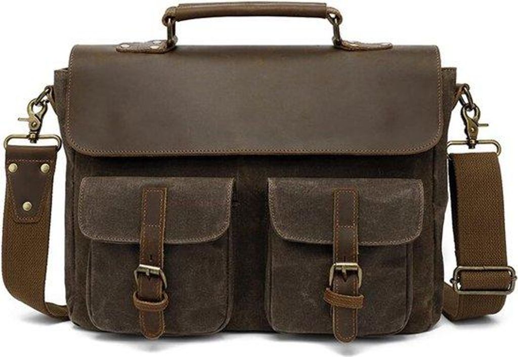 Leather messenger bag - work bag - backpack - courier bag - outdoor school bag - for construction