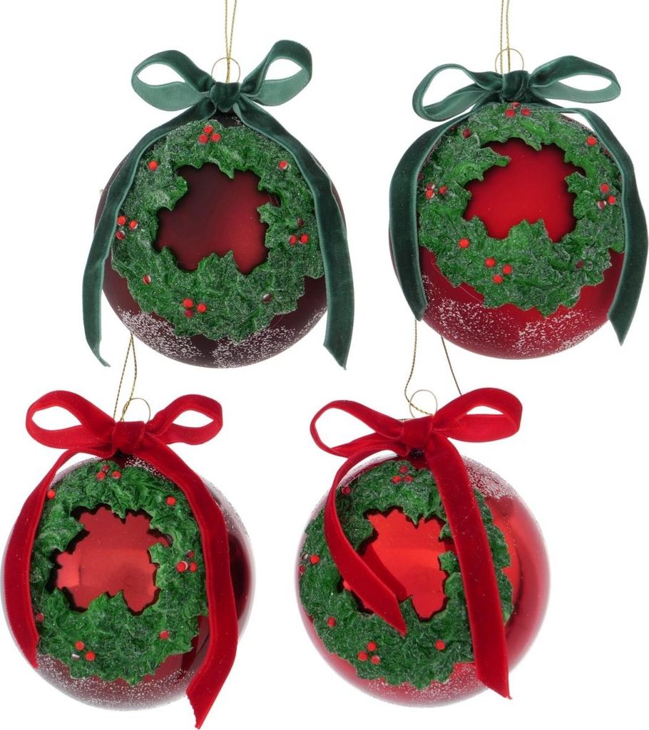 Boltze Gruppe Elwin Weihnachtskugel sortiert 8 cm (1 Stück)