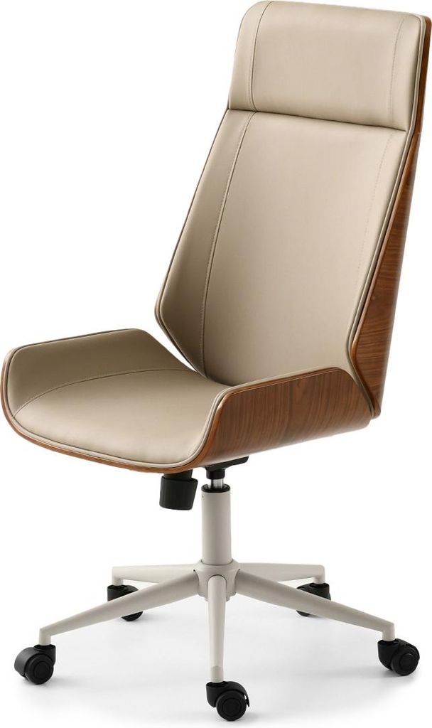 A studio shot of an office chair.