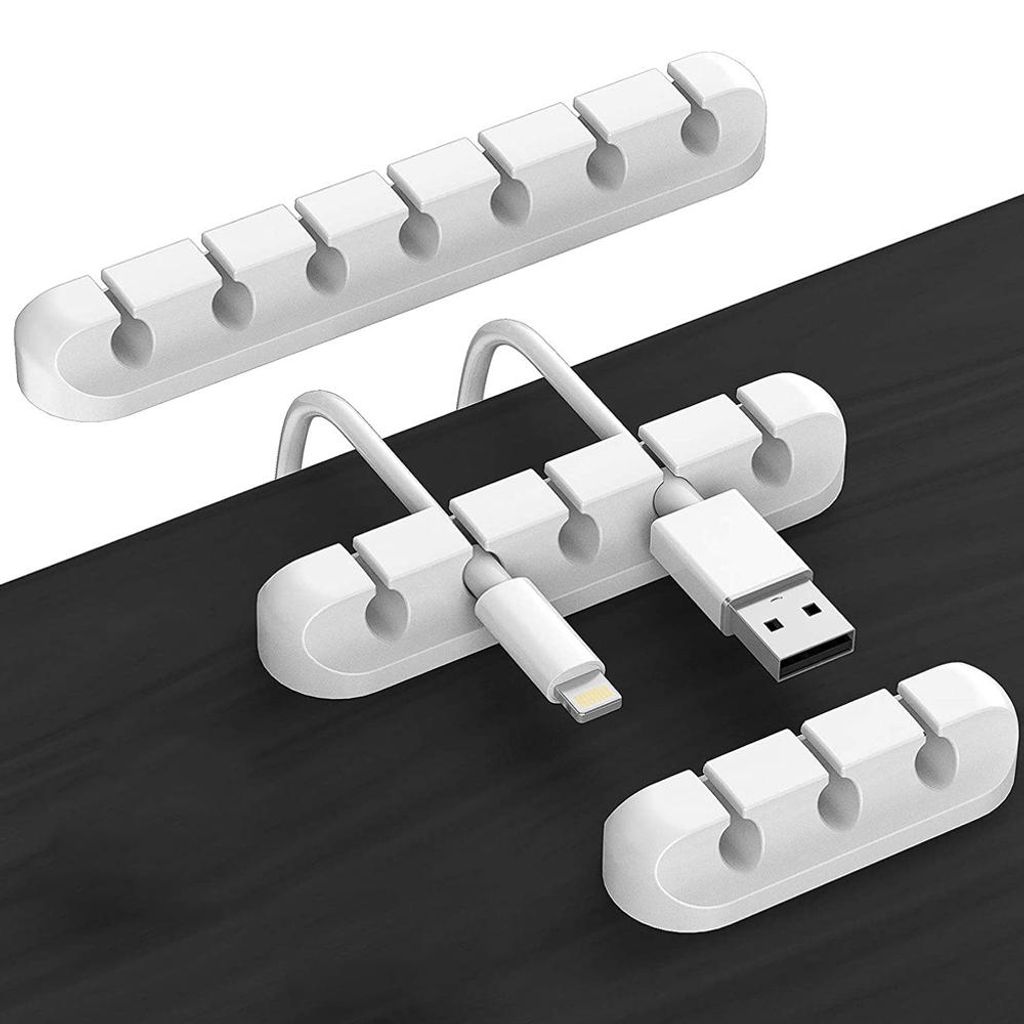 Kabelclips, Kabelmanagement-Organizer, selbstklebender Kabelhalter zur Organisation von USB-Kabeln/Stromkabeln/Drähten/Kabeln für Zuhause und Bü...
