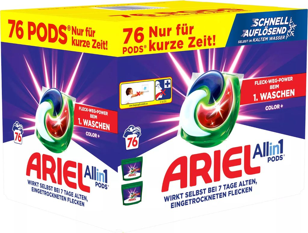 ARIEL Waschmittel Pods All-in-1 Color+, 76 WL Produktbild 1