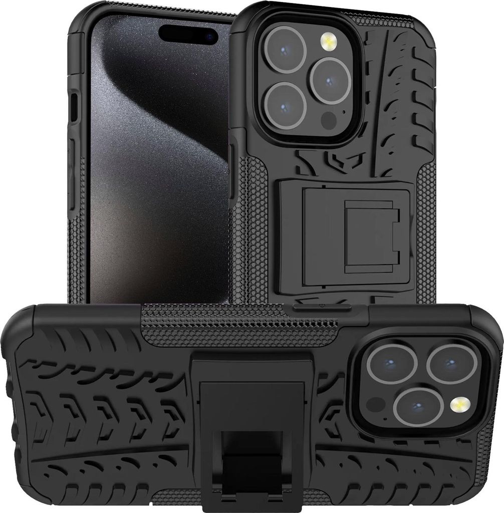 Outdoor Hülle für Apple iPhone 15 Pro Max Case Hybrid Armor Cover robuste Schutzhülle