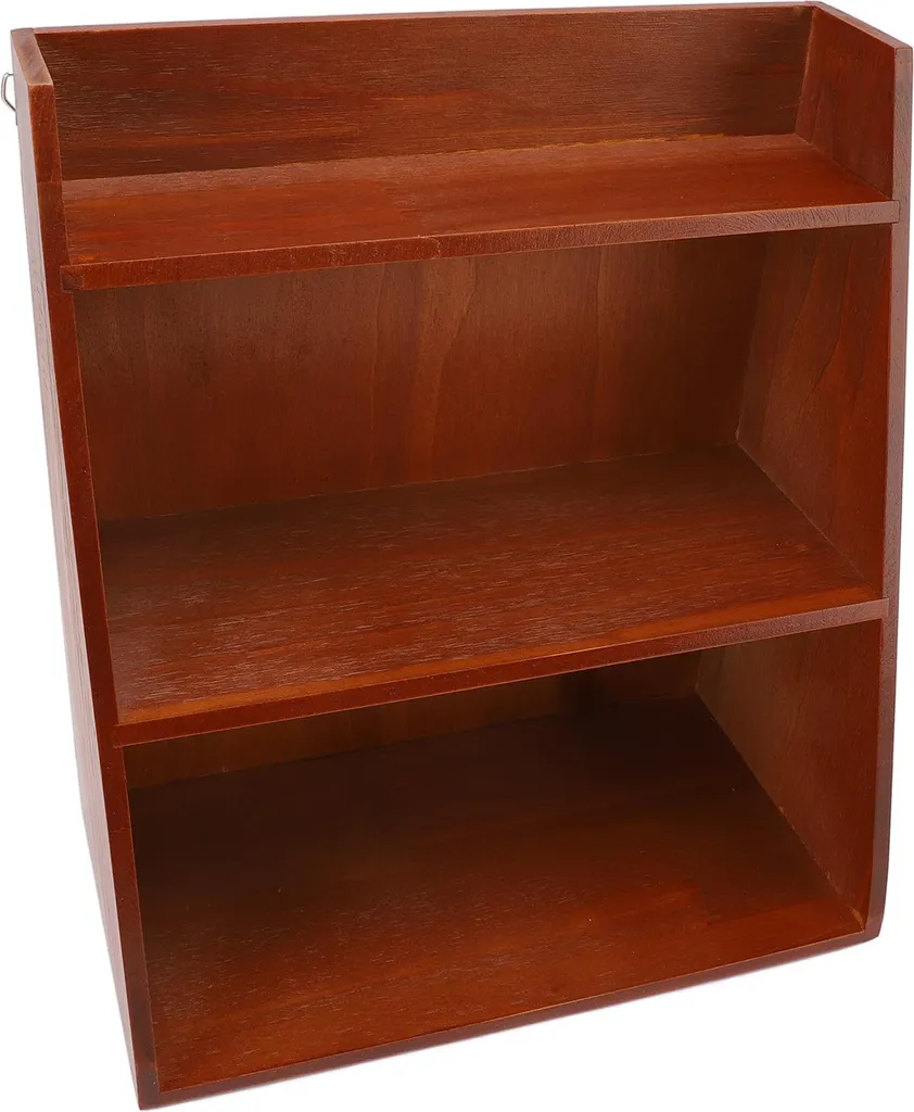 Organiseur de bureau vintage en bois multicouche pour parfum et bijoux