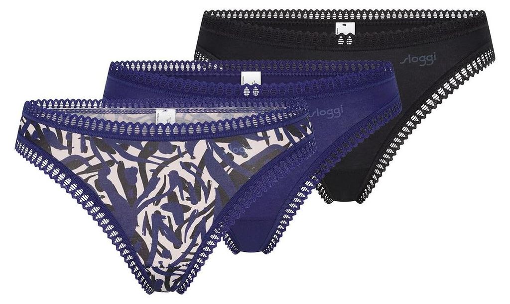 Sloggi Damen Sloggi GO Crush String C3P, Blue - Dark Produktbild 