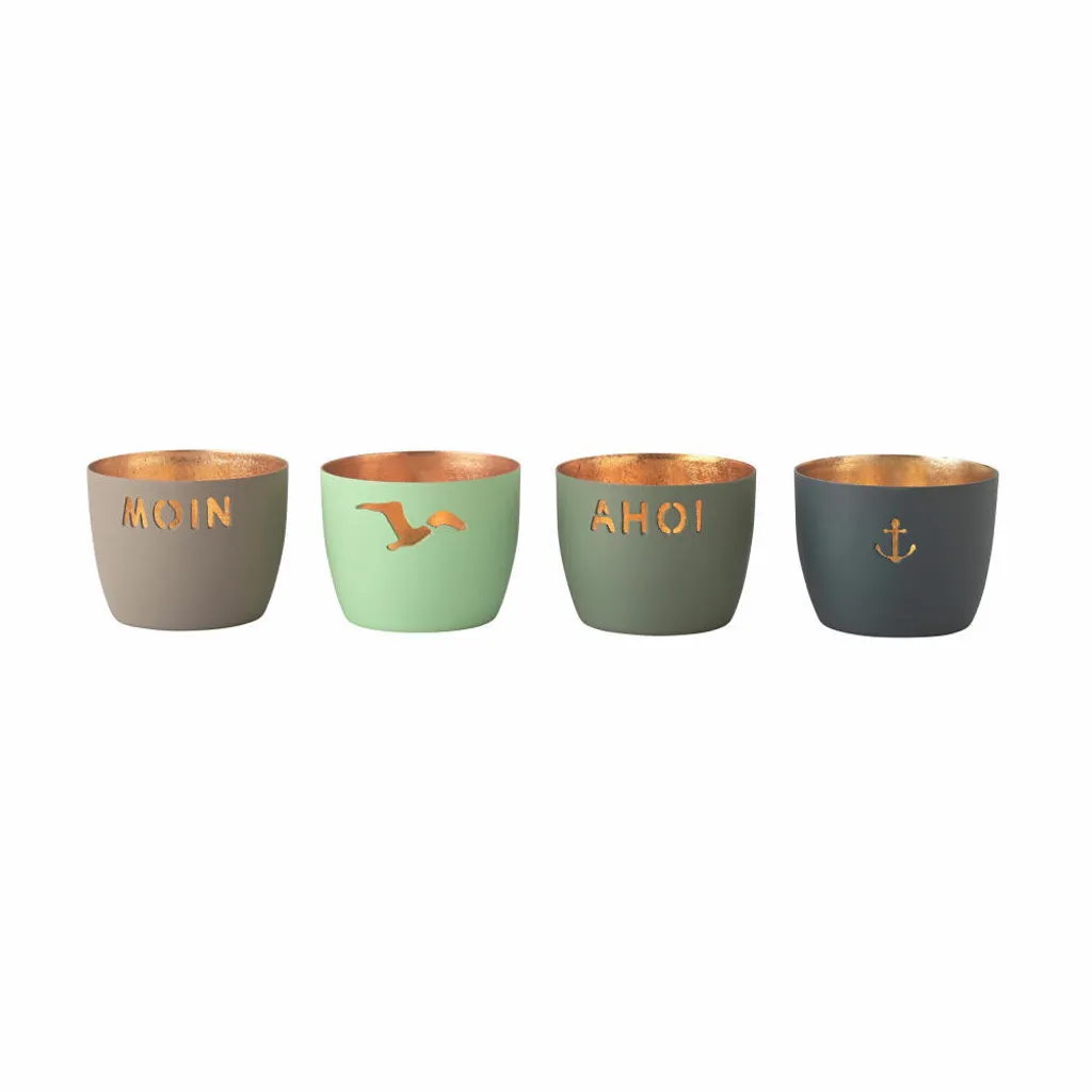 Gift Company 1160902020 Madras Maritim XS - Set 4 Lanterne Ferro