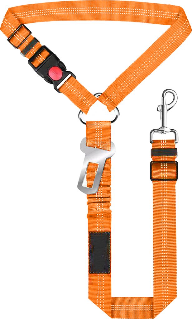 Abnehmbarer Sicherheitsgurt für Hunde, Hunde-Autositz-Leine, verstellbarer reflektierender Sicherheitsgurt für Hunde, Haltegurt für die Kopfstü...