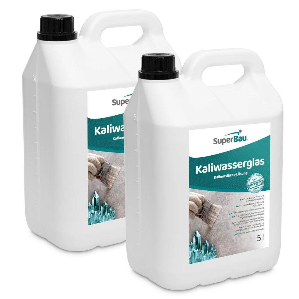 SuperBau Kaliwasserglas 10L UNVERDÜNNT Kaliumsilikat-Lösung Produktbild 