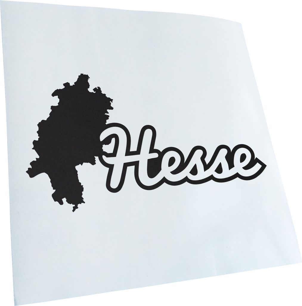Kiwistar - Autoaufkleber - Hesse Hessen Herkunft - Mattschwarz - 50x25cm - Aufkleber für Auto, Laptop, Fahrrad, LKW, Motorrad mehrfarbig JDM Decal...