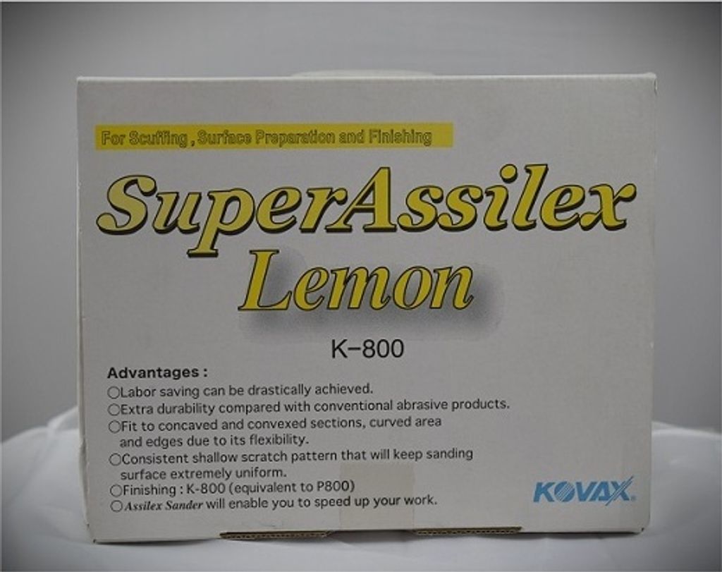 KOVAX Assilex Schleifstreifen SuperTack Lemon P800, 170 x 130mm (191-1509), 25er-Pck.
