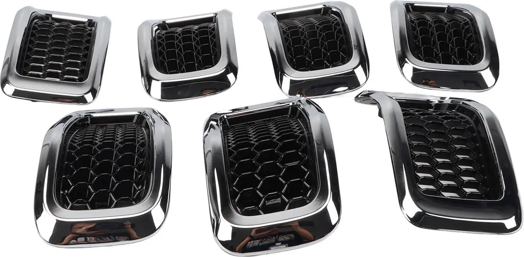 Grille de Calandre Avant 68303626AA pour Jeep Cherokee 2014-2018 (7 Pcs) - 3