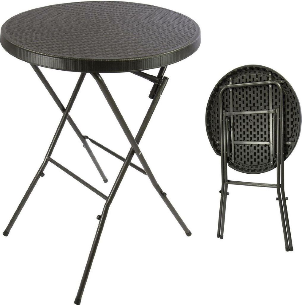 VCM Klapptisch | Stehtisch | Partytisch | Gartentisch klappbar | Bistrotisch | Bartisch 110 cm rund Ø 80 cm