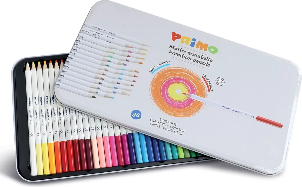Crayons de Couleur Multicolore 36 pcs à Mine Robuste Haute Qualité