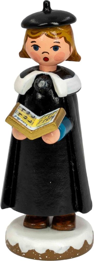 Winterkinder Kurrendemädchen mit Buch (8cm) von Hubrig Produktbild 