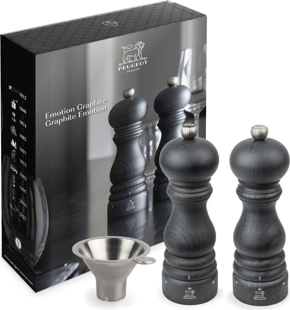 PEUGEOT Mühlenset EMOTION PARIS 18cm Pfeffermühle Salzmühle Produktbild 