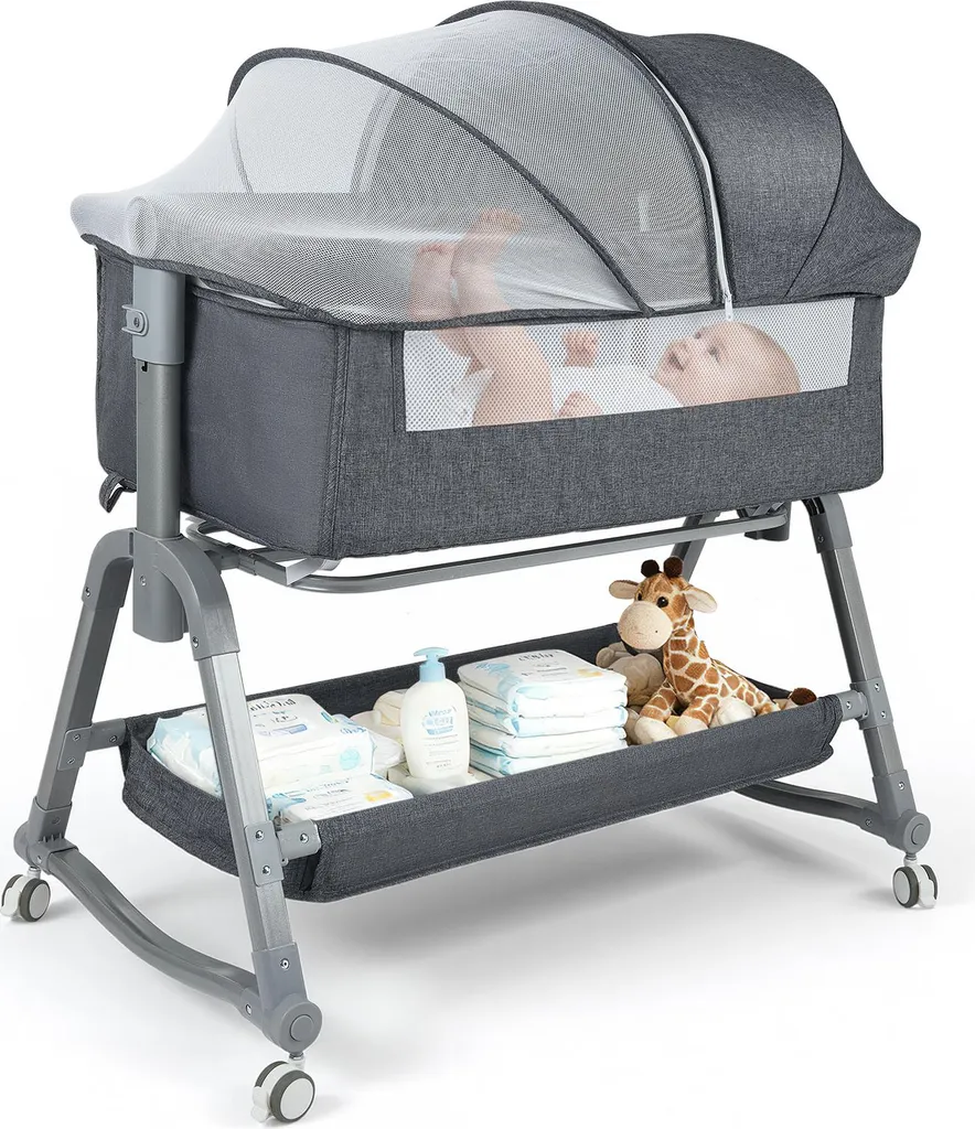 Lit de Voyage Bébé 3 en 1 Pliable et Transportable pour Enfant 2 ans