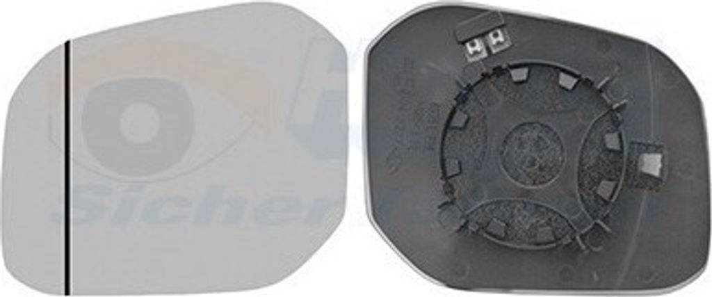 VAN WEZEL Spiegelglas Außenspiegel Links für VW CADDY IV Kombi (SAB, SAJ) Asphärisch Beheizbar 5854837