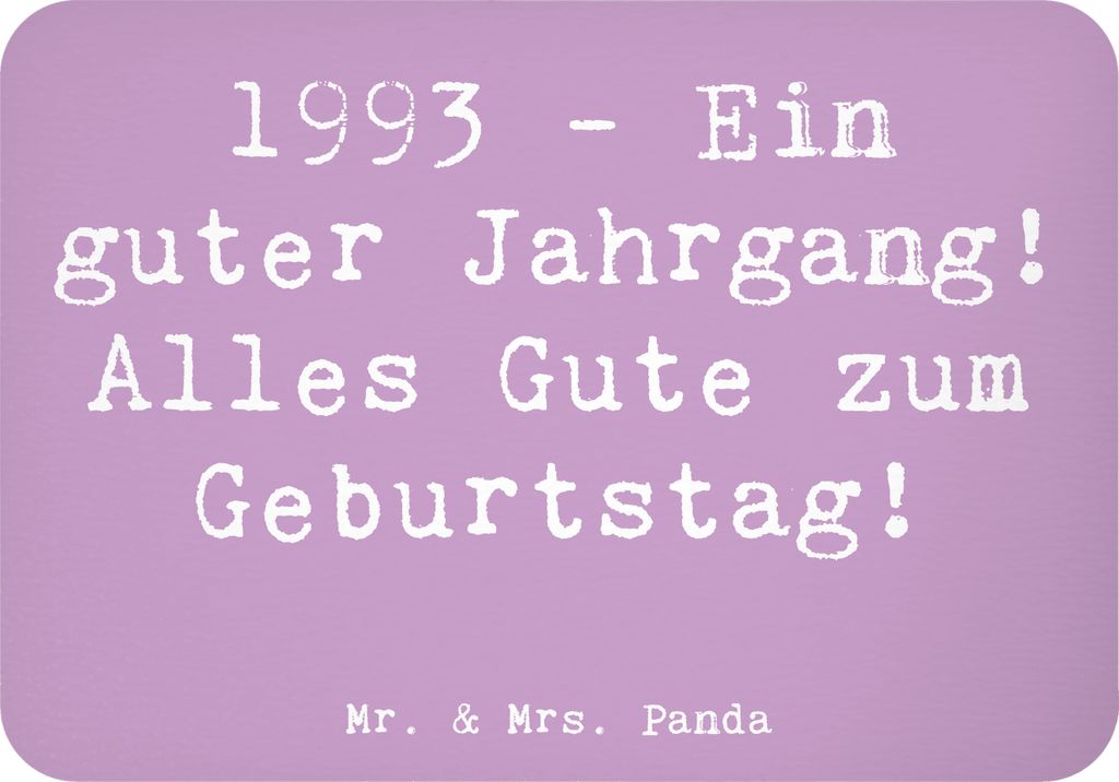 Mr. & Mrs. Panda magnet Spruch 1993 Geburtstag - Lavendeltraum - Geschenk, Happy Birthday, Geburtstagswünsche, charmanter, besonderer Gruß, zette...