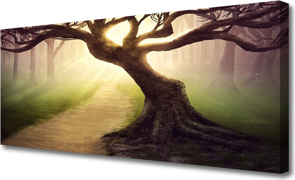 Tulup Leinwand-Bilder 125x50 Wandbild Canvas Kunstdruck Baum Natur