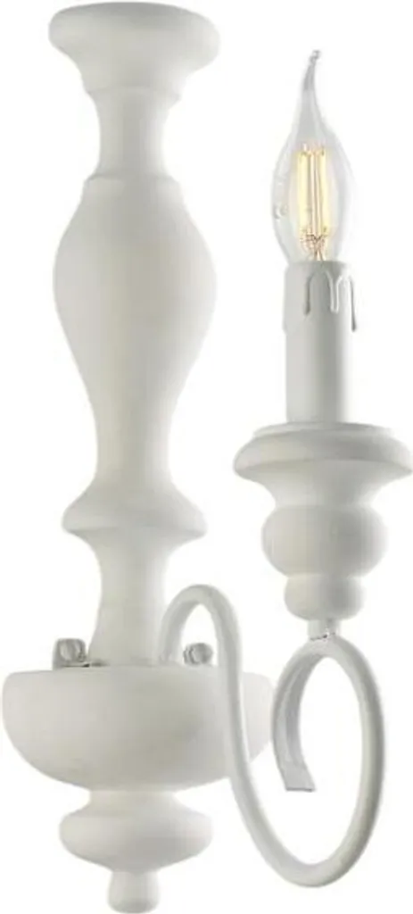 Cascina Applique en bois et fer blanc shabby 1 lumière BL265-AP1-BCO