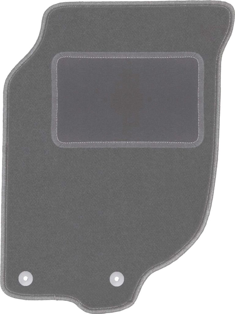 Fahrerfußmatte Velours graphit passend für Rover 25 (1999-2005, Schrägheck) – mit Befestigungen – passgenau
