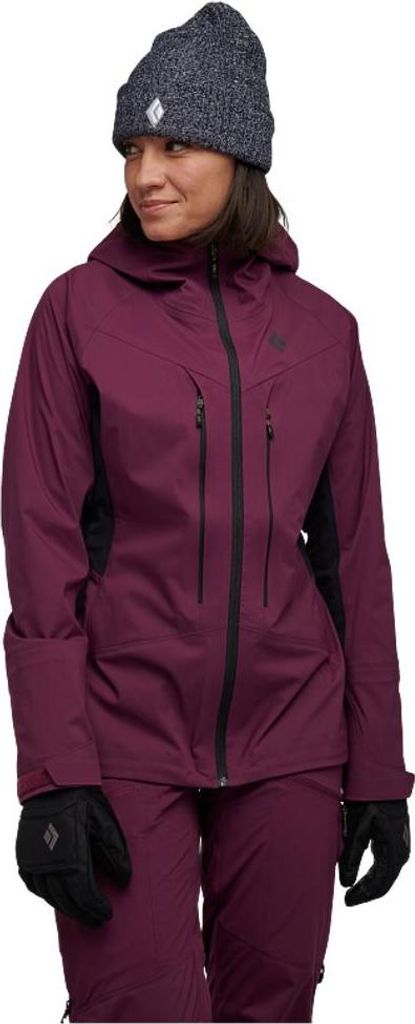 W Dawn Patrol Hybrid Shell, Blackberry-Black, XS, Women, Women's Outerwear Top, Black Diamond