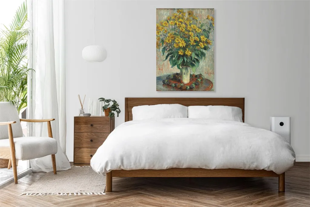 Affiche d'art Monet Fleurs de topinambour décoration murale - 3