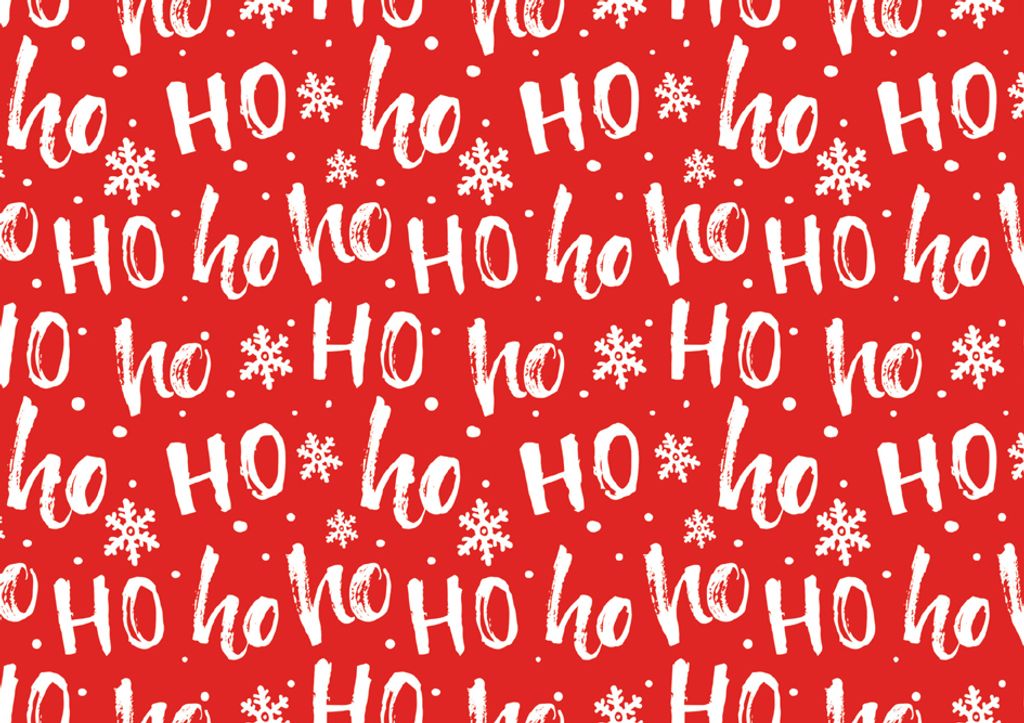 SUSY CARD Weihnachts-Geschenkpapier "Ho Ho Ho" (B)700 mm x (L)2 m