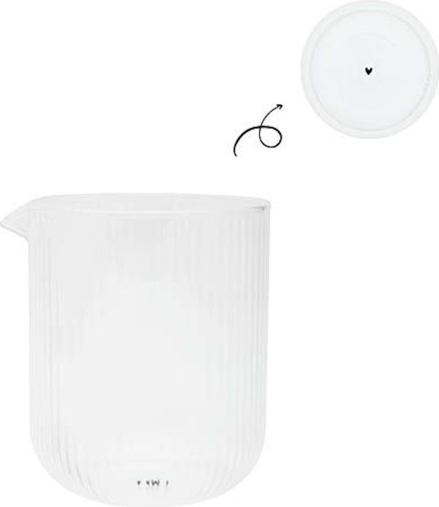Milchkännchen RIBBED mit Streifenrelief für 250ml Glas Bastion Collections
